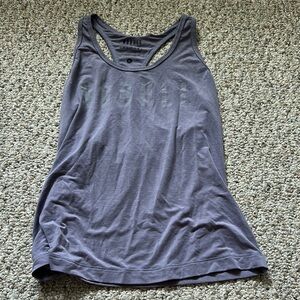 NOBULL Purple and Gray Sleeveless Tank Top with Racerback